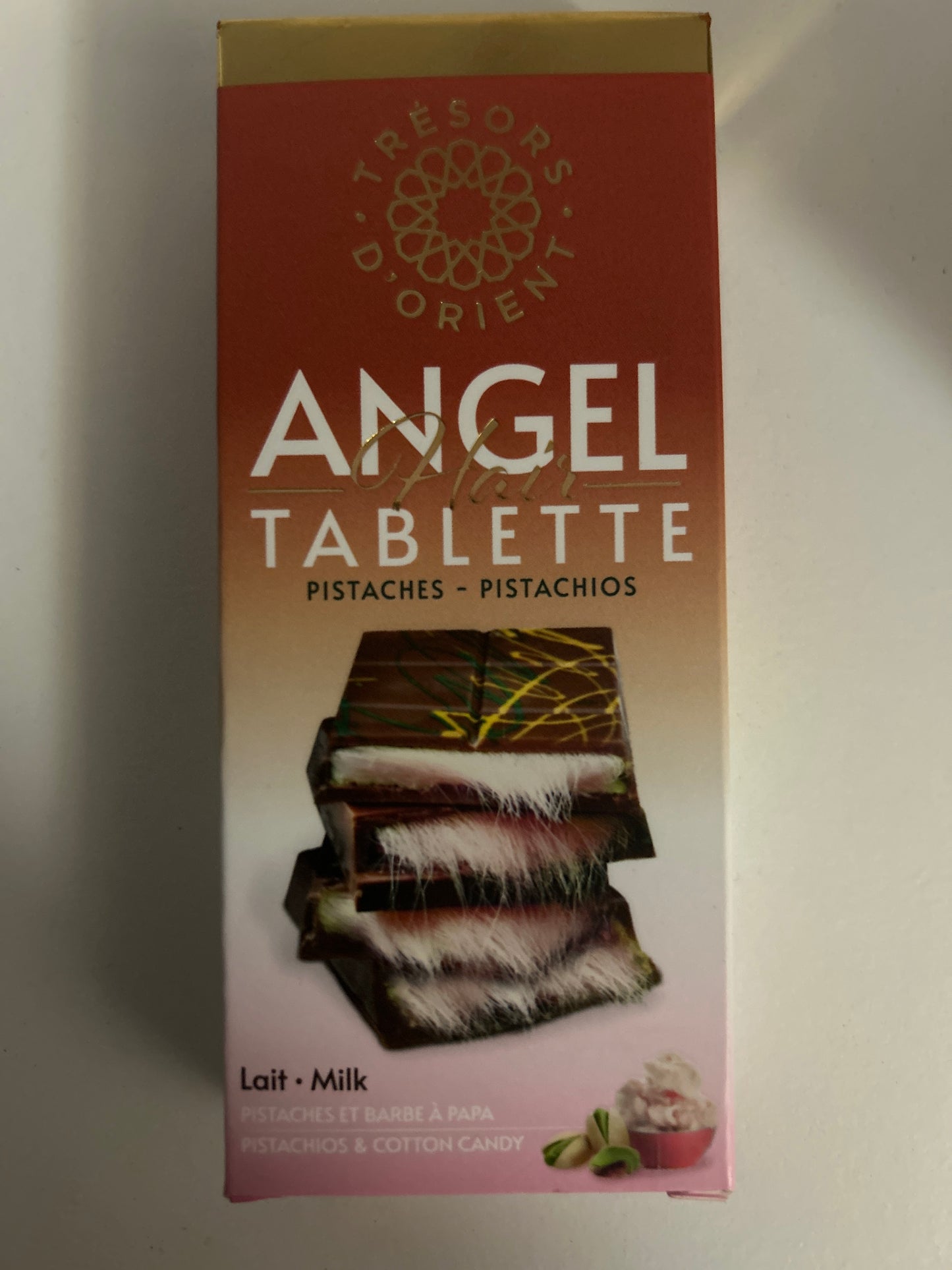 Tablette de Dubai chocolat au lait barbe à papa 🤍🍫☁️