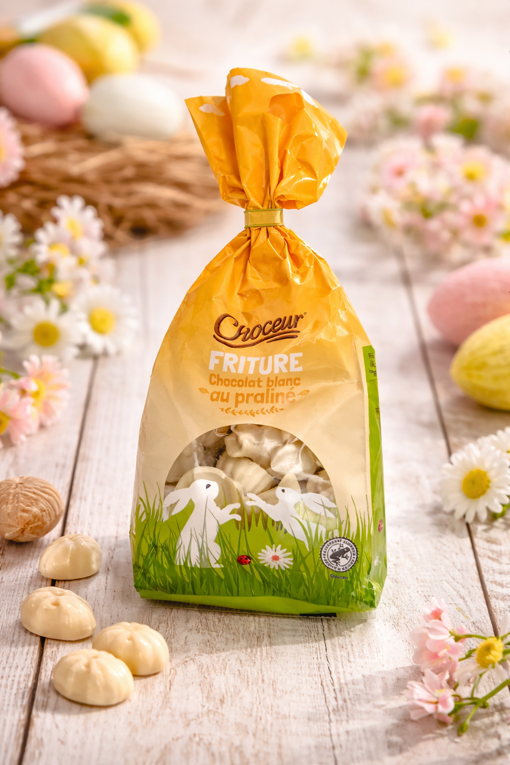 Friture Chocolat Blanc Au Praliné (200g)
