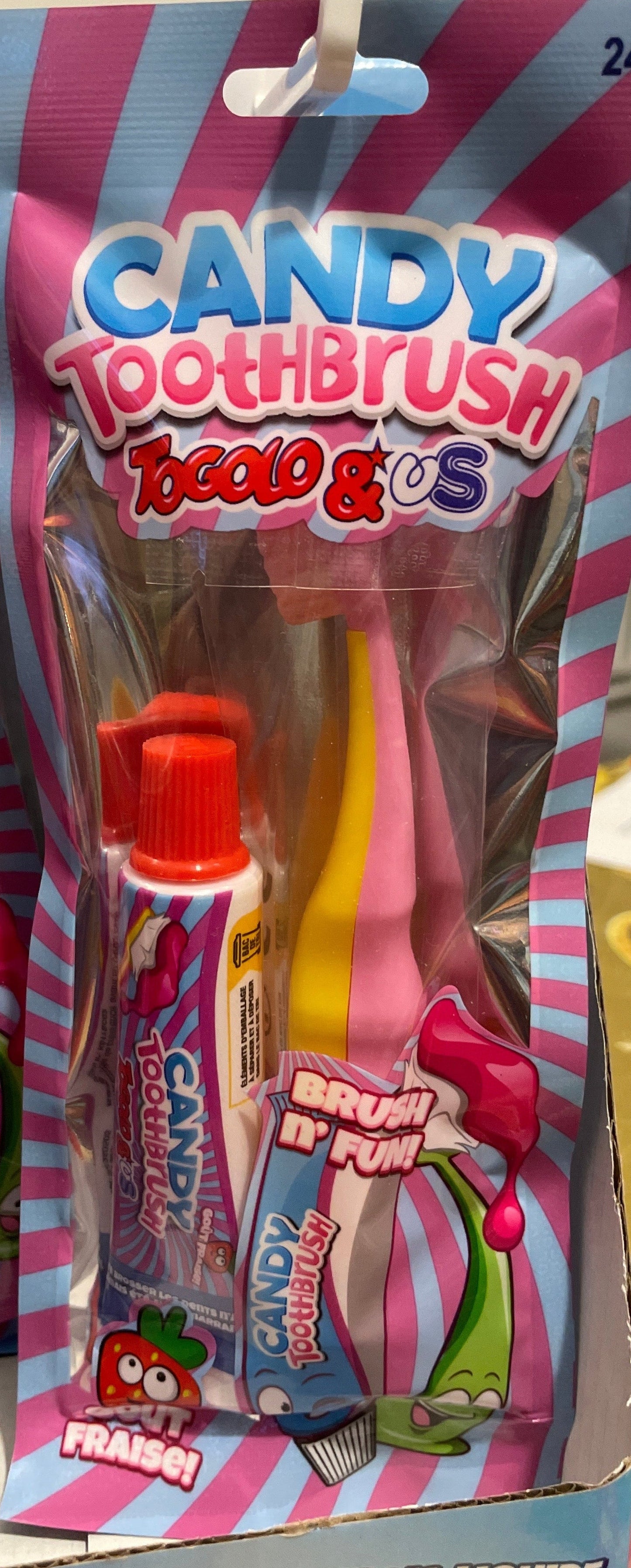 Brosse à dent Fraise( x1) Bleu Rose