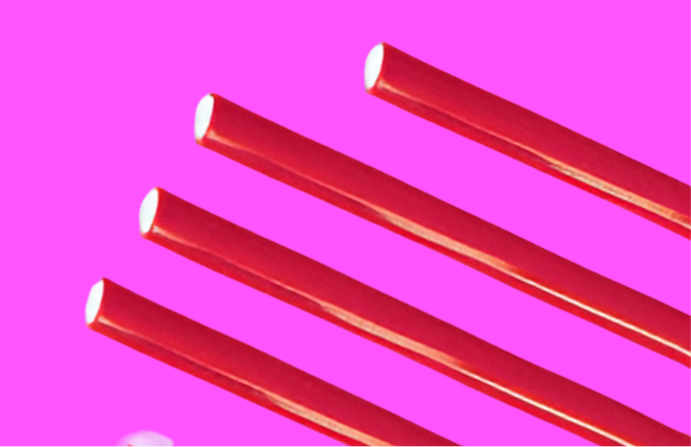 Maxi câble lisse fraise (l'unité)