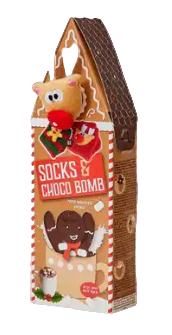 Choco Bomb (Chaussettesx2 et kit mini mashmallo halal)#Nouveauté