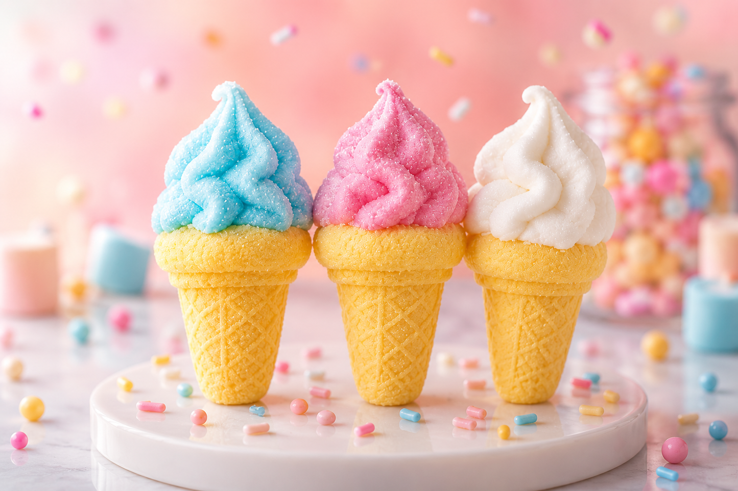 Marshmallow Biscuit en forme de glace(X3)