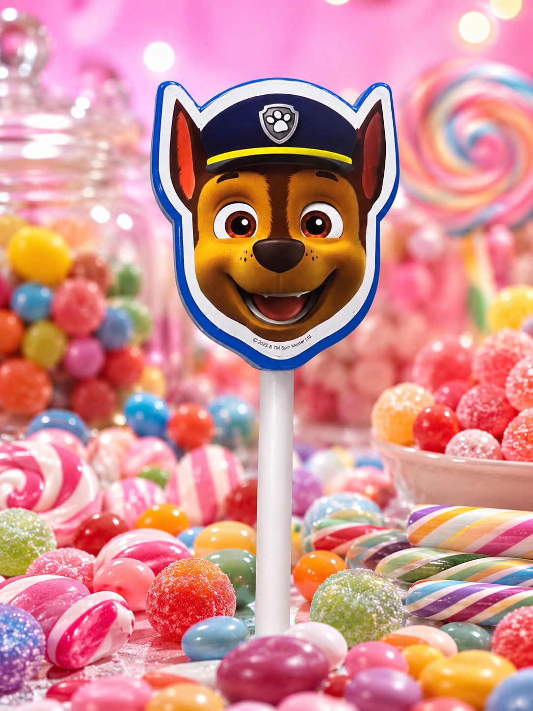 1 sucette Pat’ Patrouille avec mini sucette surprise à l’intérieur. 😋🐾🍬