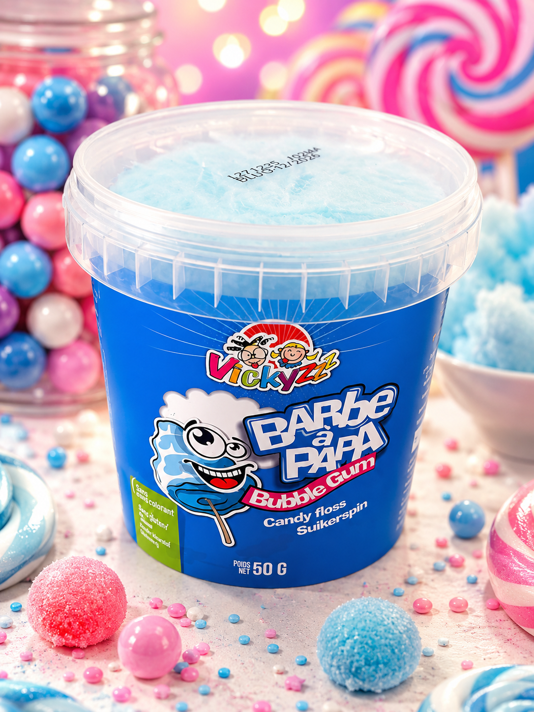 Barbe à Papa Bubble Gum (x1)Pot de 50g