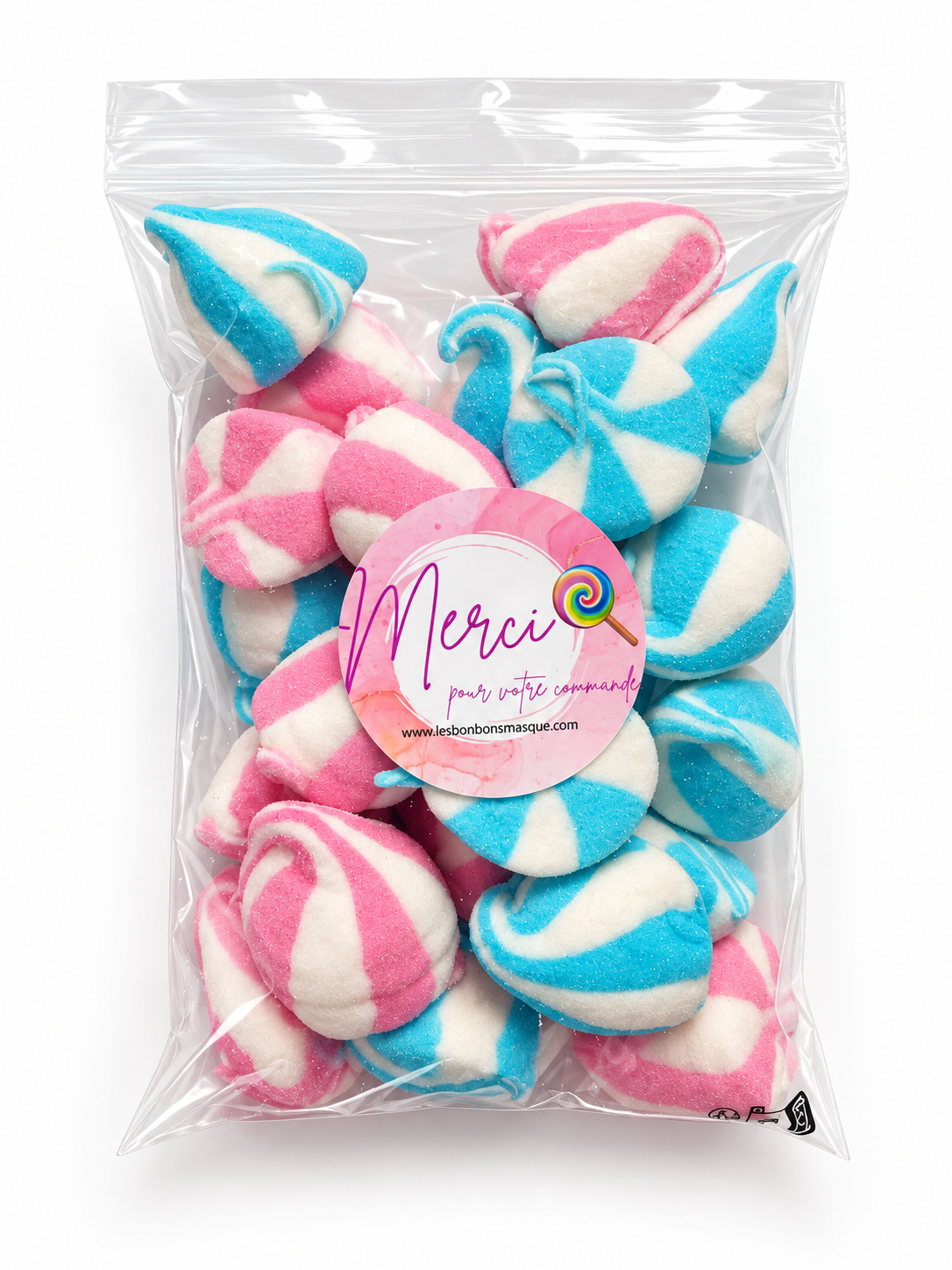 Mélange Marshmallow Tornade Rose &Bleu (lot de 22 )
