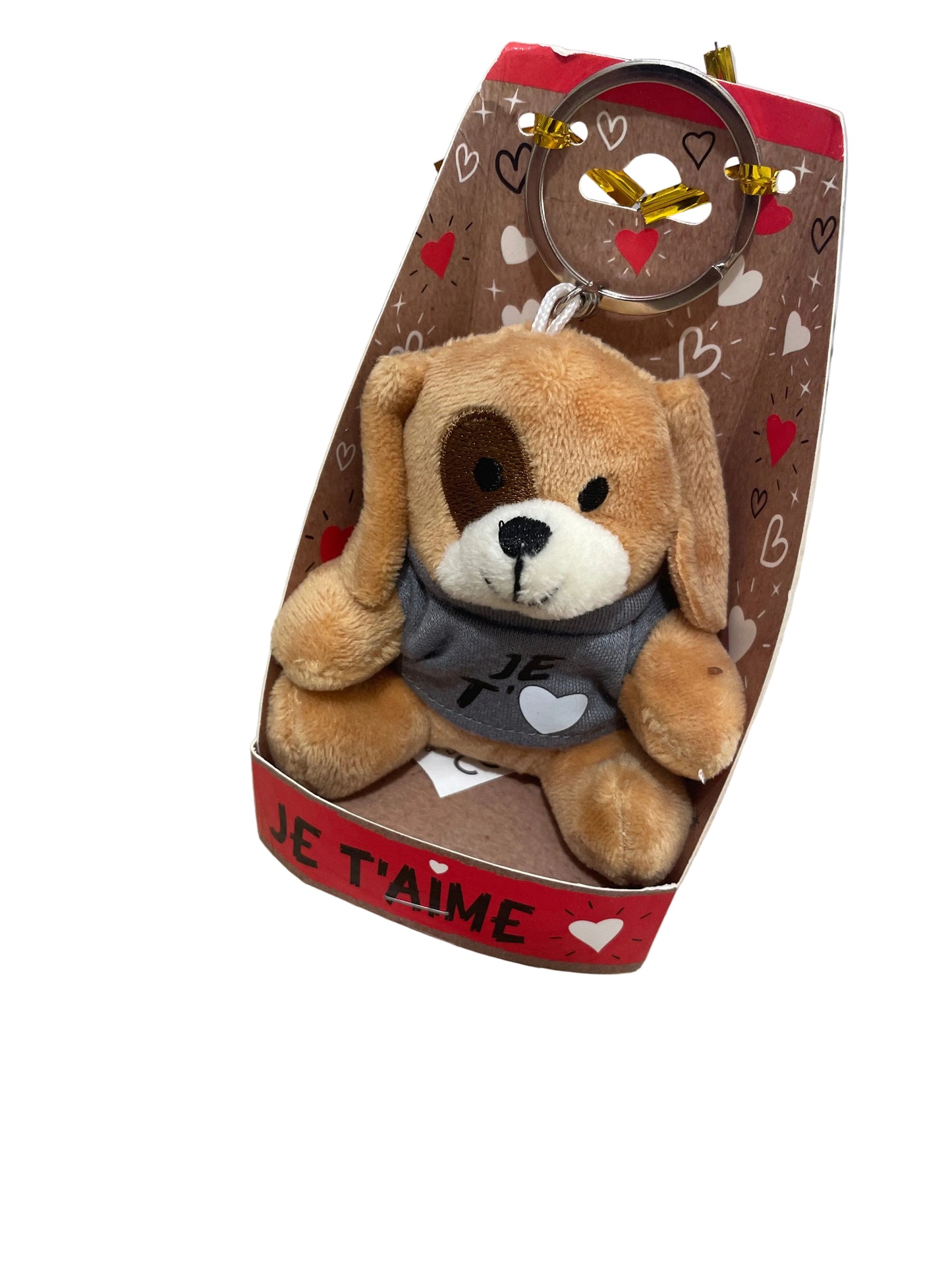 Porte Clé Peluche Chien Je T’aime