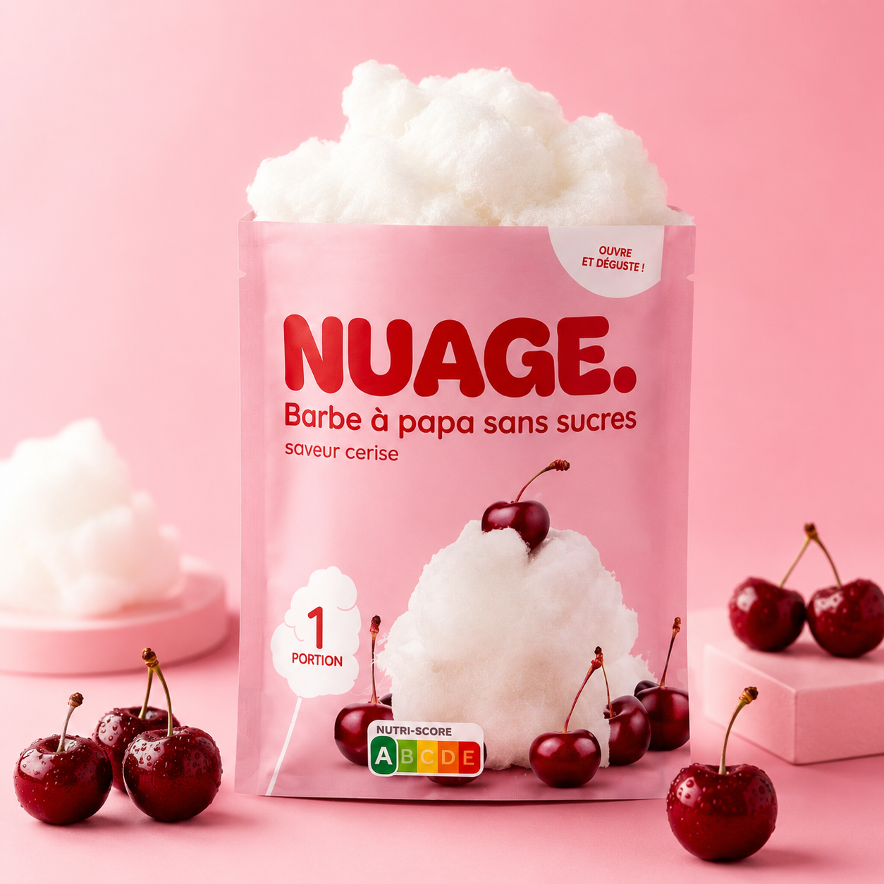 Barbe À Papa Cerise 🍒 (Sans Sucre)