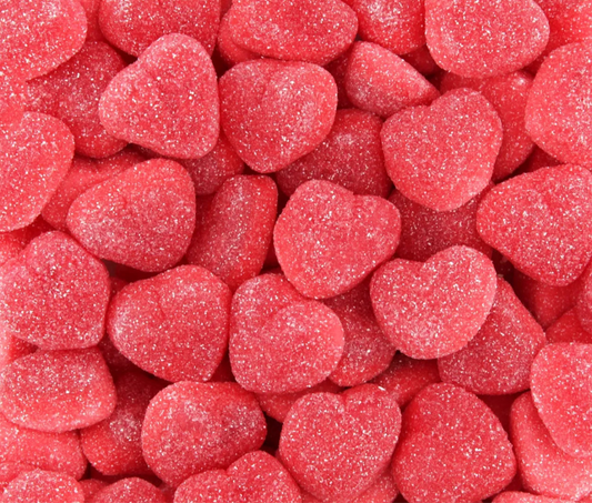 Coeur fraise fourré sucré (100g)