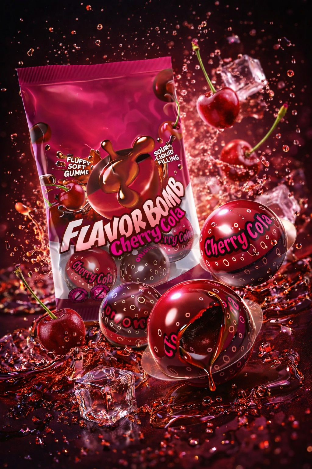 Boule Fourré Cola Cherry (l’unité)