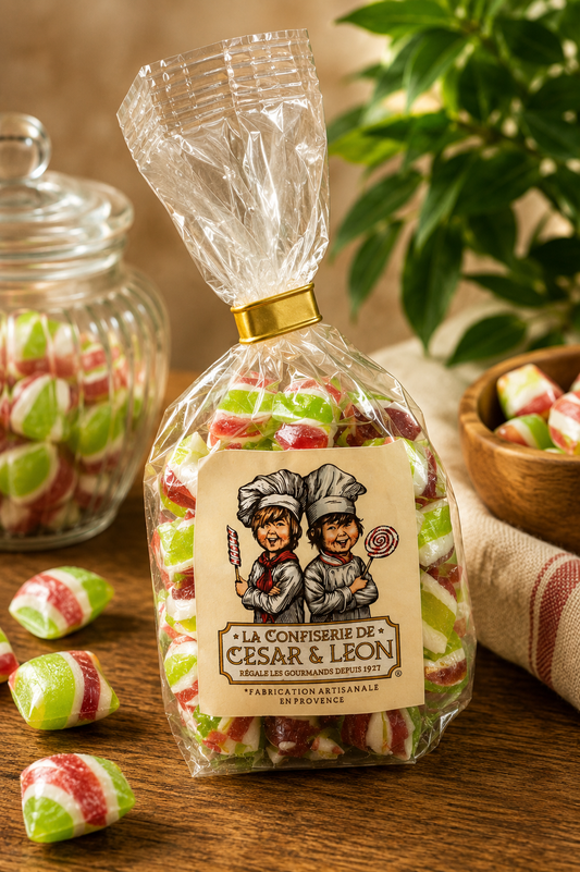 Bonbon Traditionnel Cocktail Fruit Marron  Vert Anis Réglise (150g)