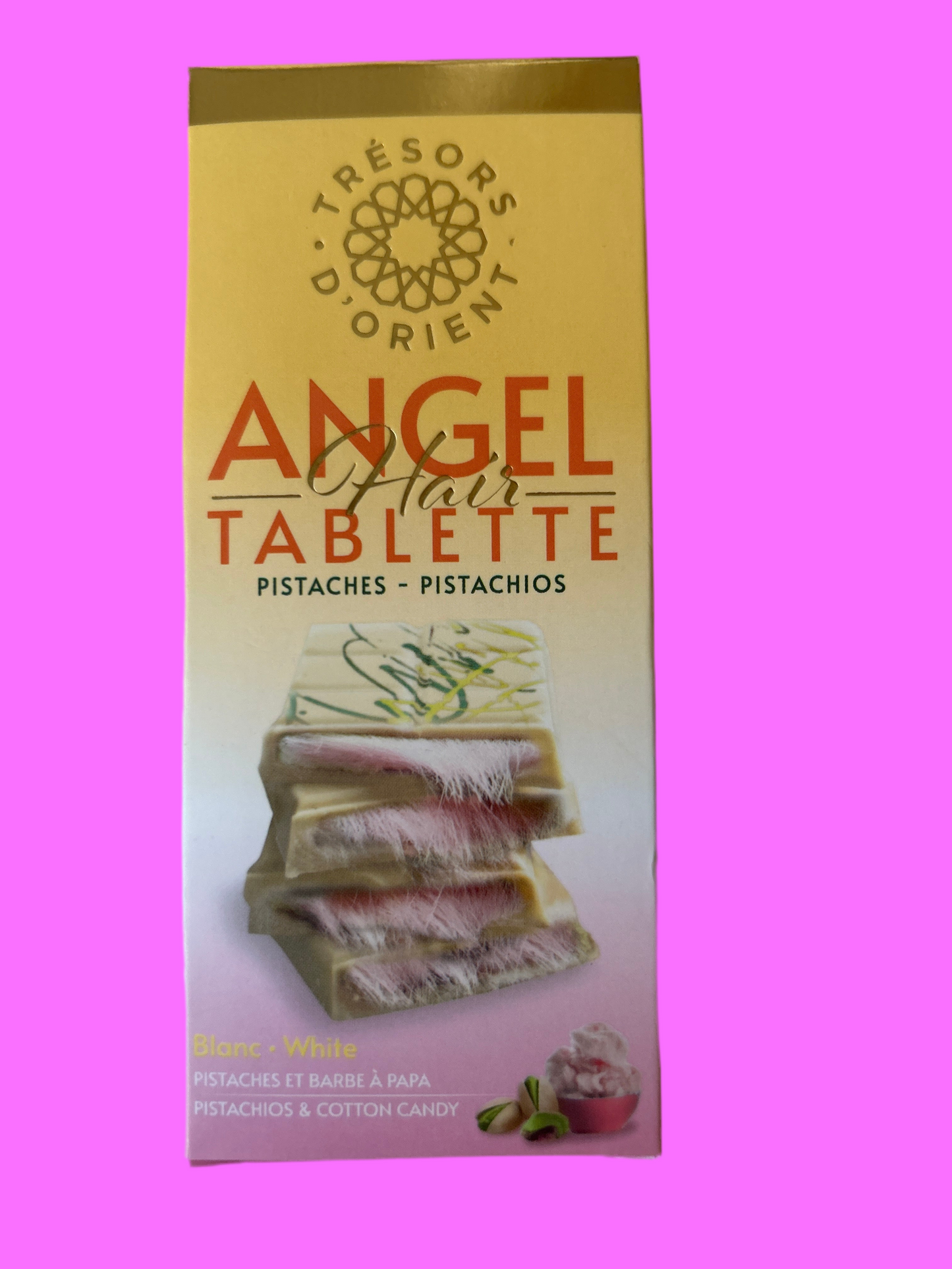 Tablette de Dubai chocolat blanc barbe à papa 🤍☁️