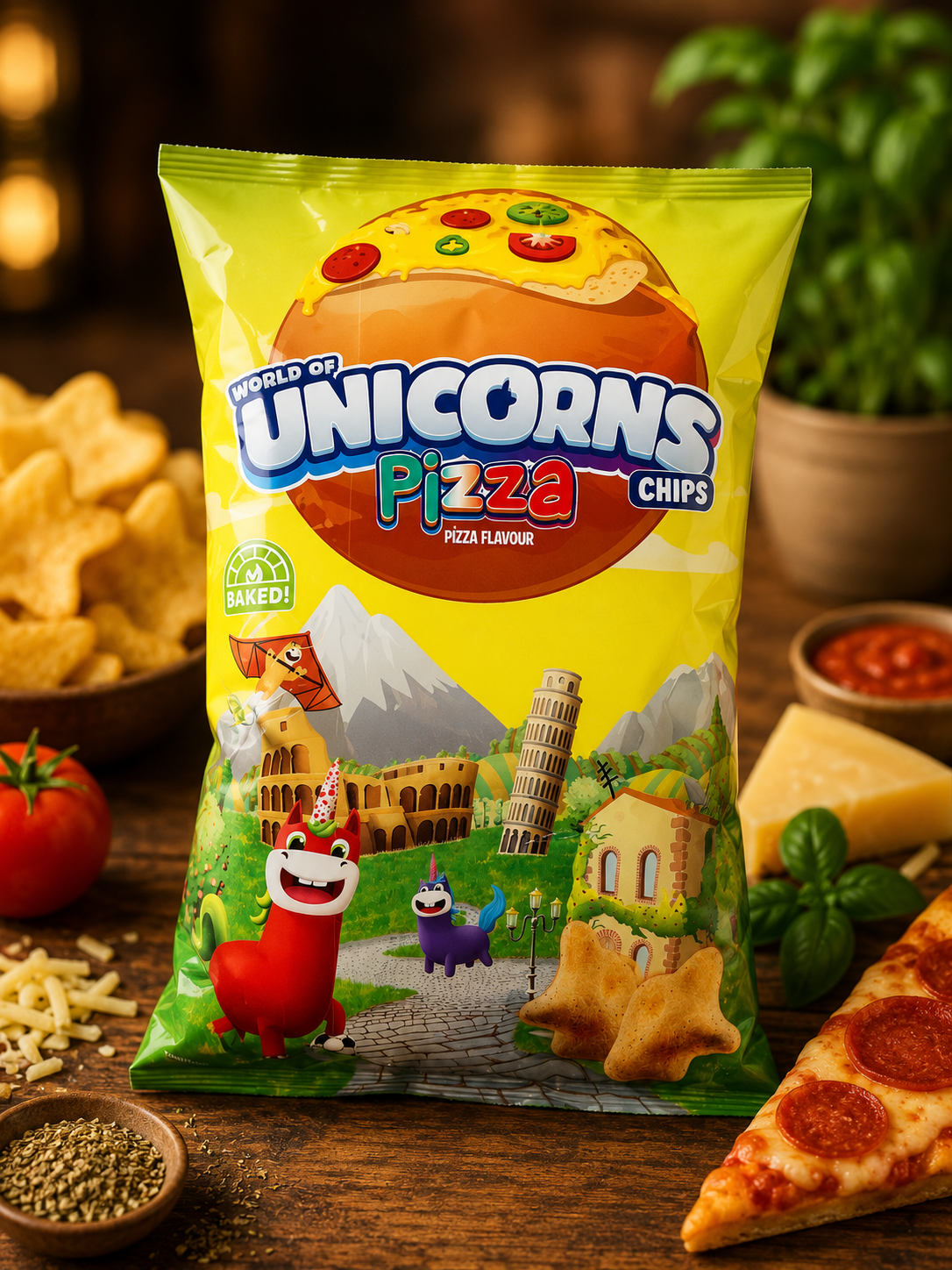Chips Unicorns Pizza 🍕