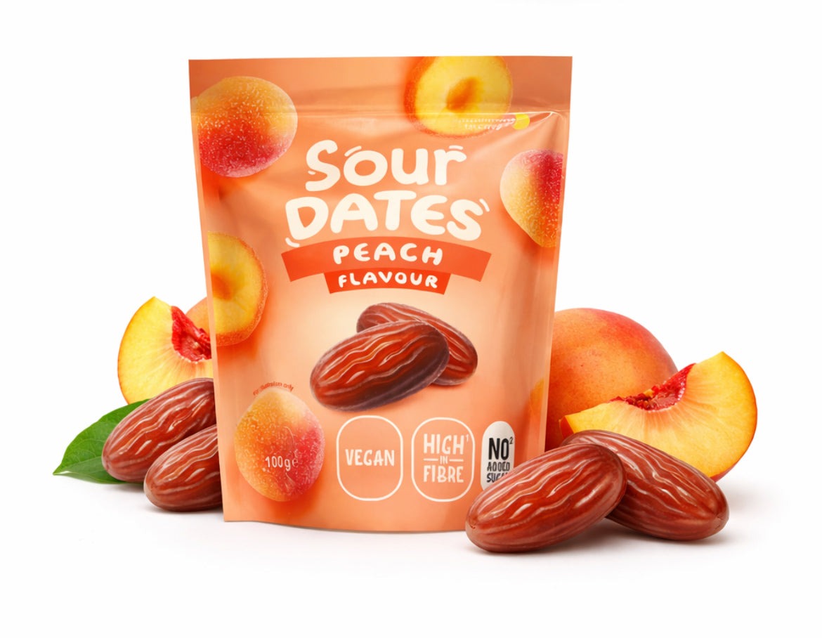 Dattes Pêche Vegan (100g)🍑