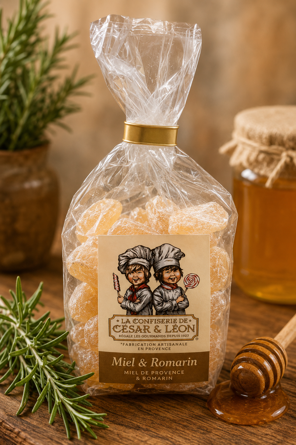 Bonbon  Parfum Miel 🍯 & Romarin(150g)Lisse