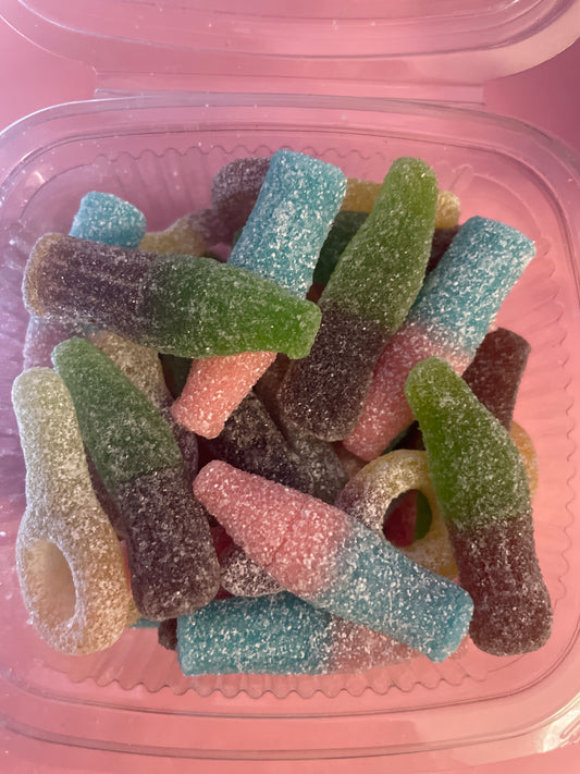 Assortiment de bonbons Acidulés (300g) Bouteilles Bubblizz, Bouteilles vertes, Tétine Citriques.