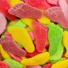 Pieds Sucrés aux goût (citron, pomme, fraise , pèche, framboise) (100g)
