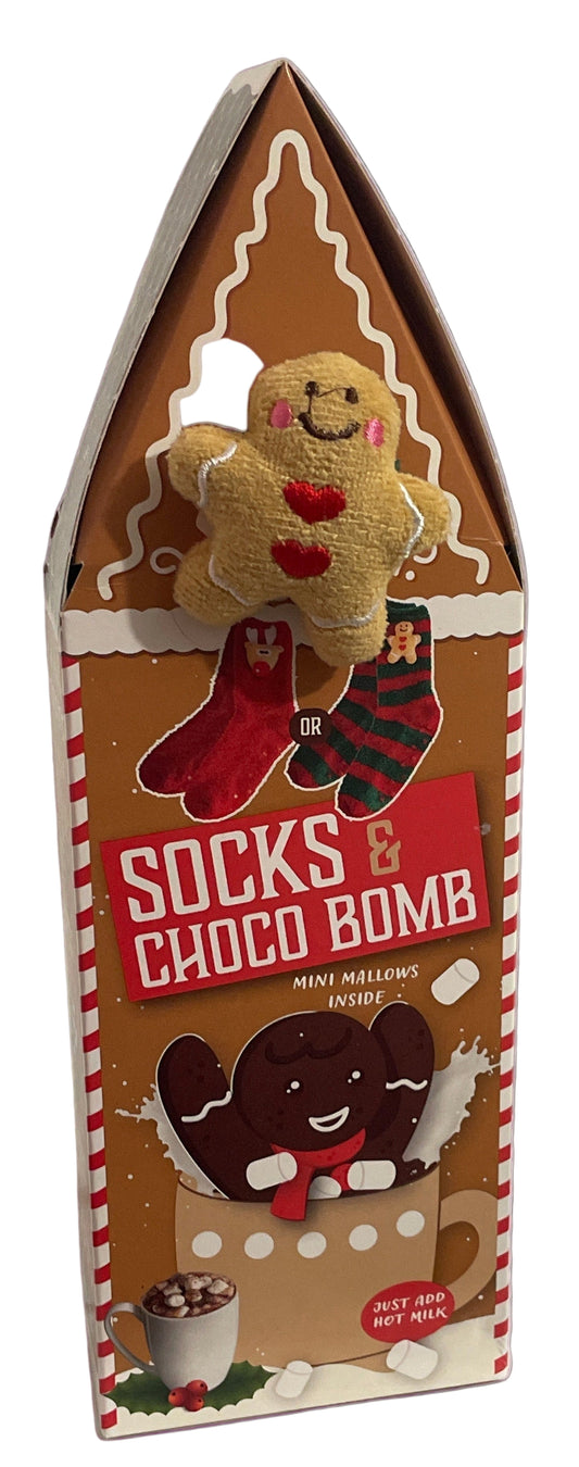 Choco Bomb (Chaussettesx2 et kit mini mashmallo halal)#Nouveauté