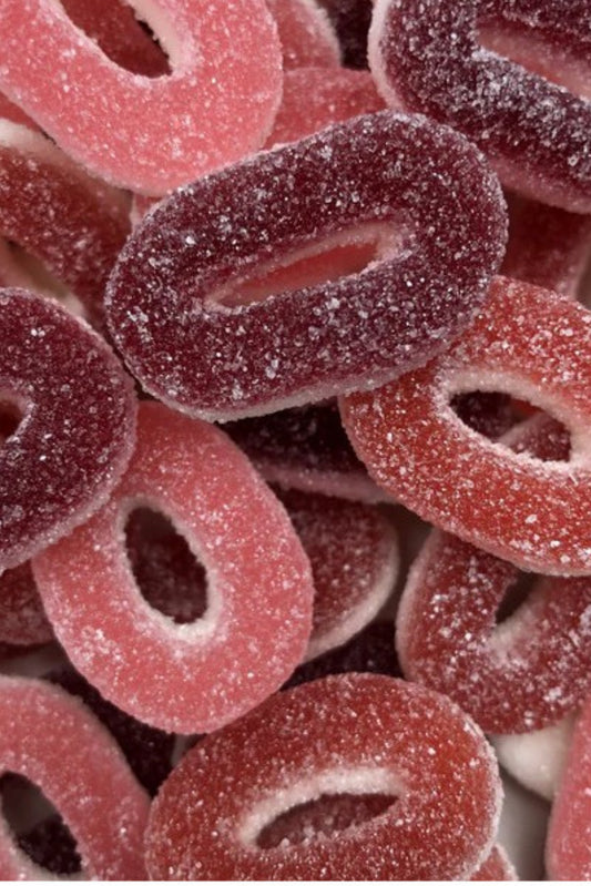 Mini-anneaux Fruits rouges (100g)#nouveauté (fraise,framboise,cerise)