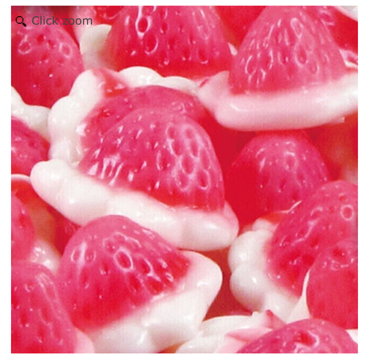 Fraise à la crème fourré 3D(100g)#Nouveauté