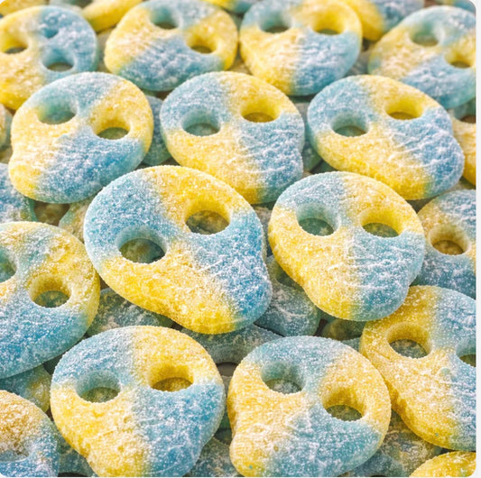 S-Marke  Crâne Bonbon Suédois Vegan Acidulé Citron 🍋 Pomme 100g)Nouveauté