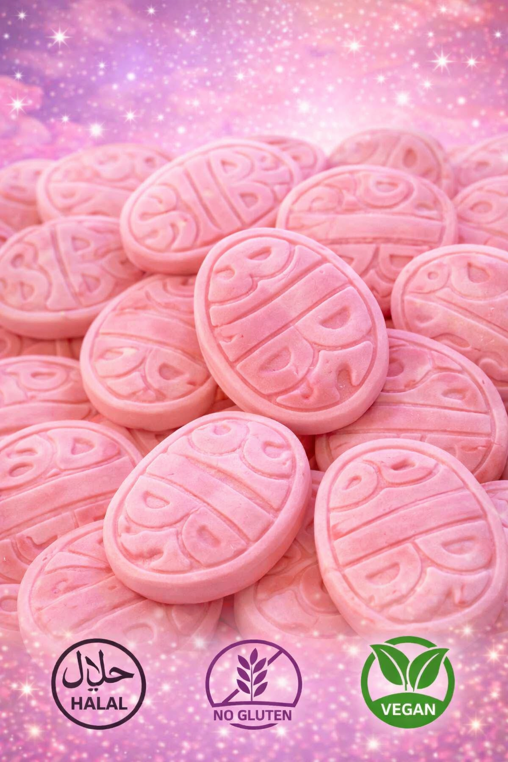 Bubs Ovale Fraise et Grenade Vegan  (100G)
