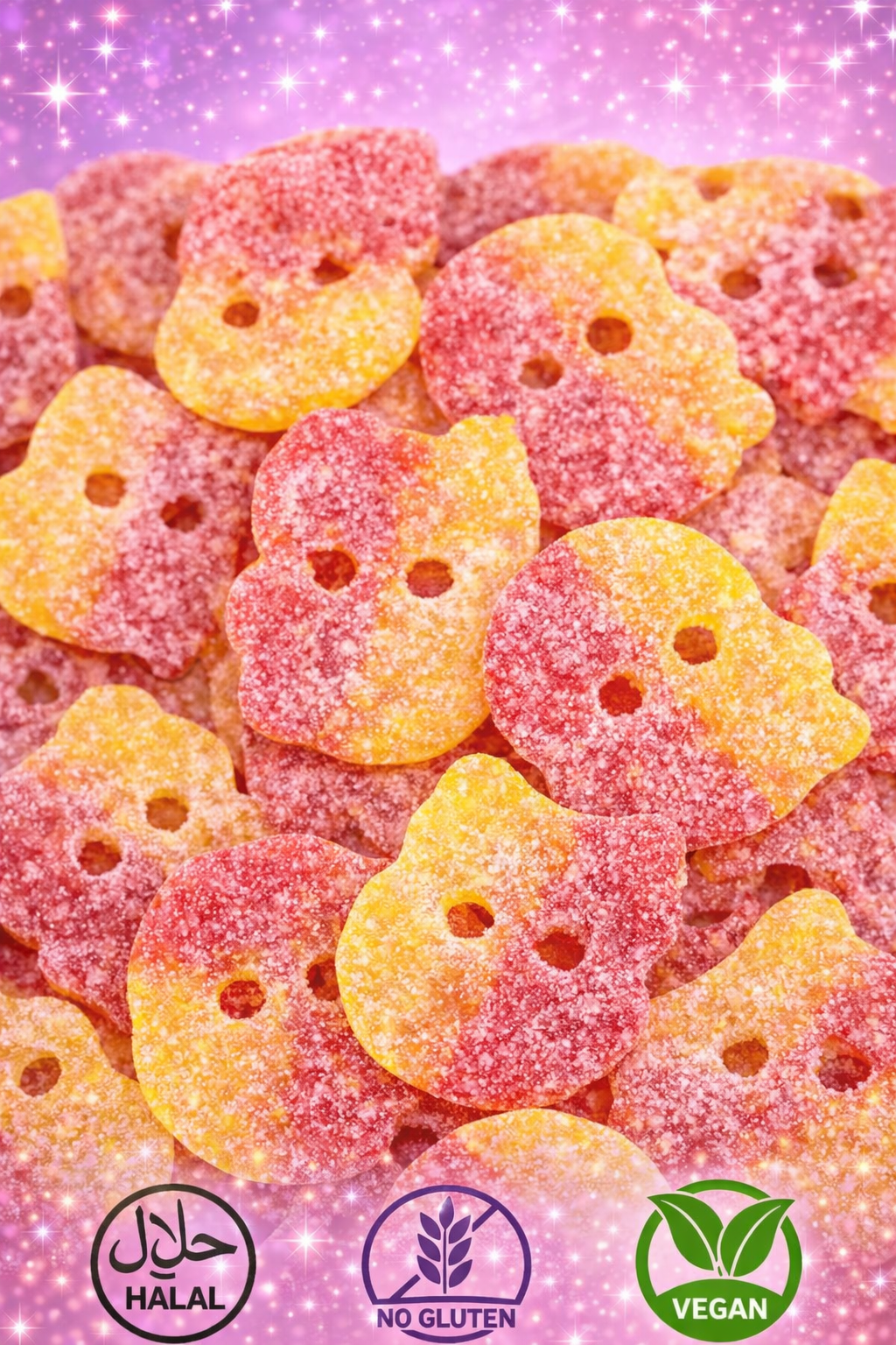Bubs Crâne Acidulé Vegan Framboise /Citron (100G)