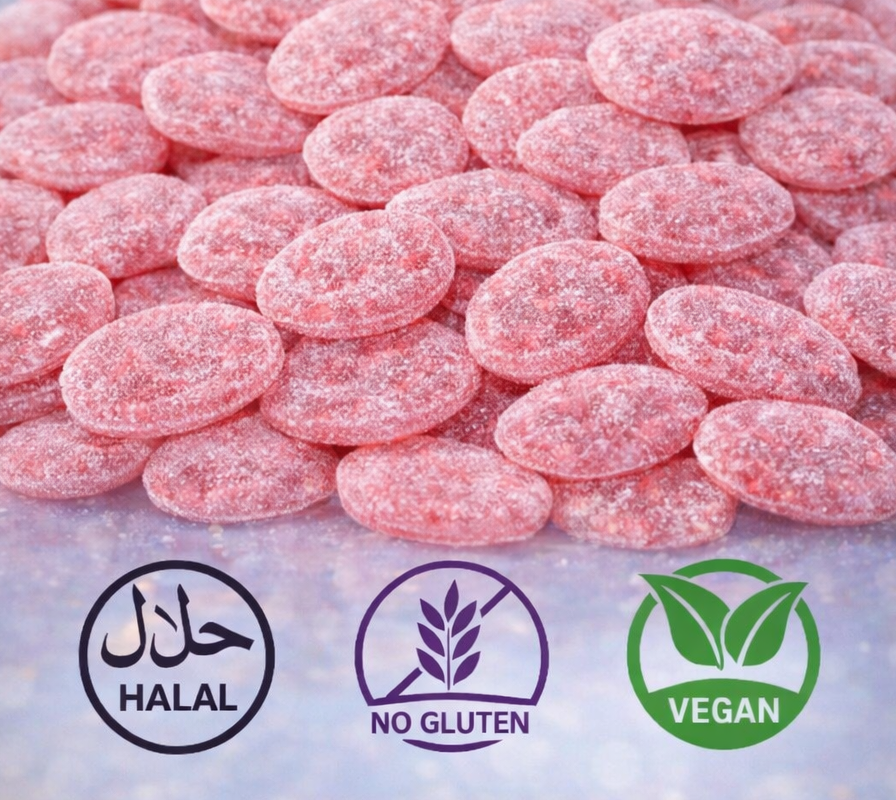 Bonbons Suédois Grenade & Framboise Acidulés Vegan (100g)