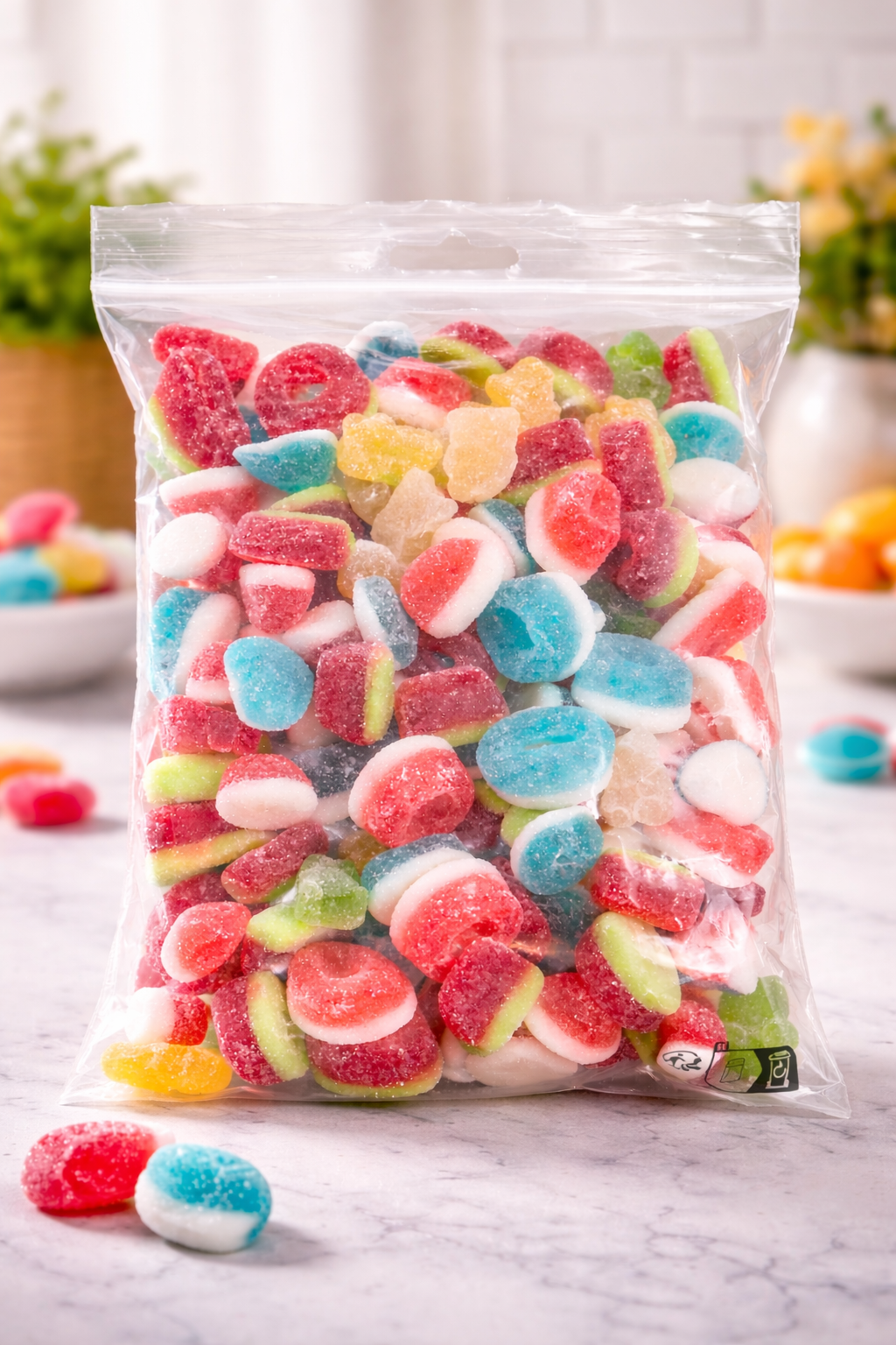 Mélange de minis Bonbons Sucré (500G) Framboise/Pasteque.