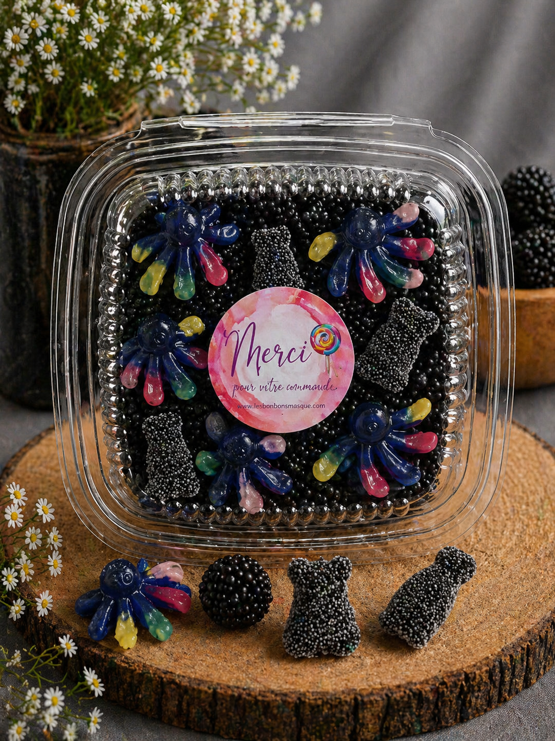 Coffret Noir Absolu – Réglisse et Perles Obscures (300g)