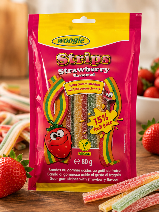 Bande Acidulé Fraise (80g) Vegan