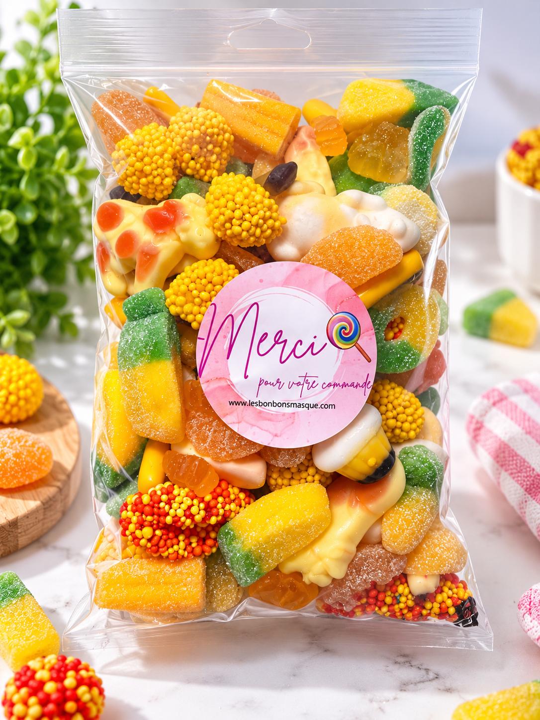 🍋🍍Mix Bonbons Jaunes Sucrés &Lisses (800G)