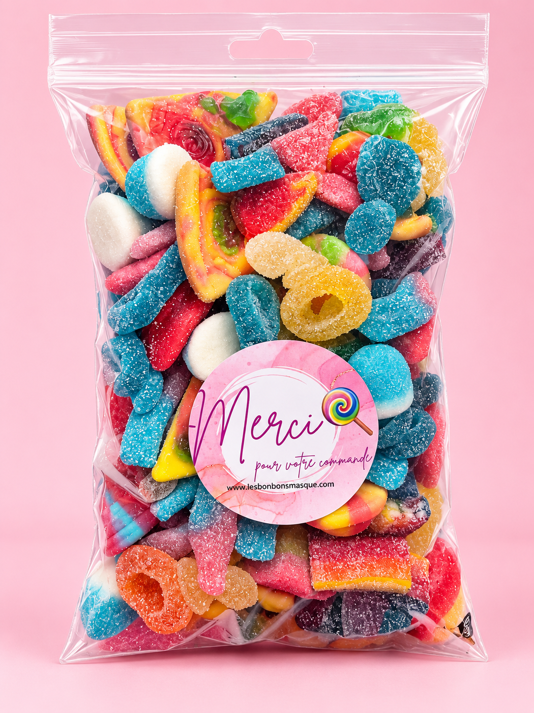 Mélange de bonbons Sucrés &Lisses  aux Fruits ( par 800G)