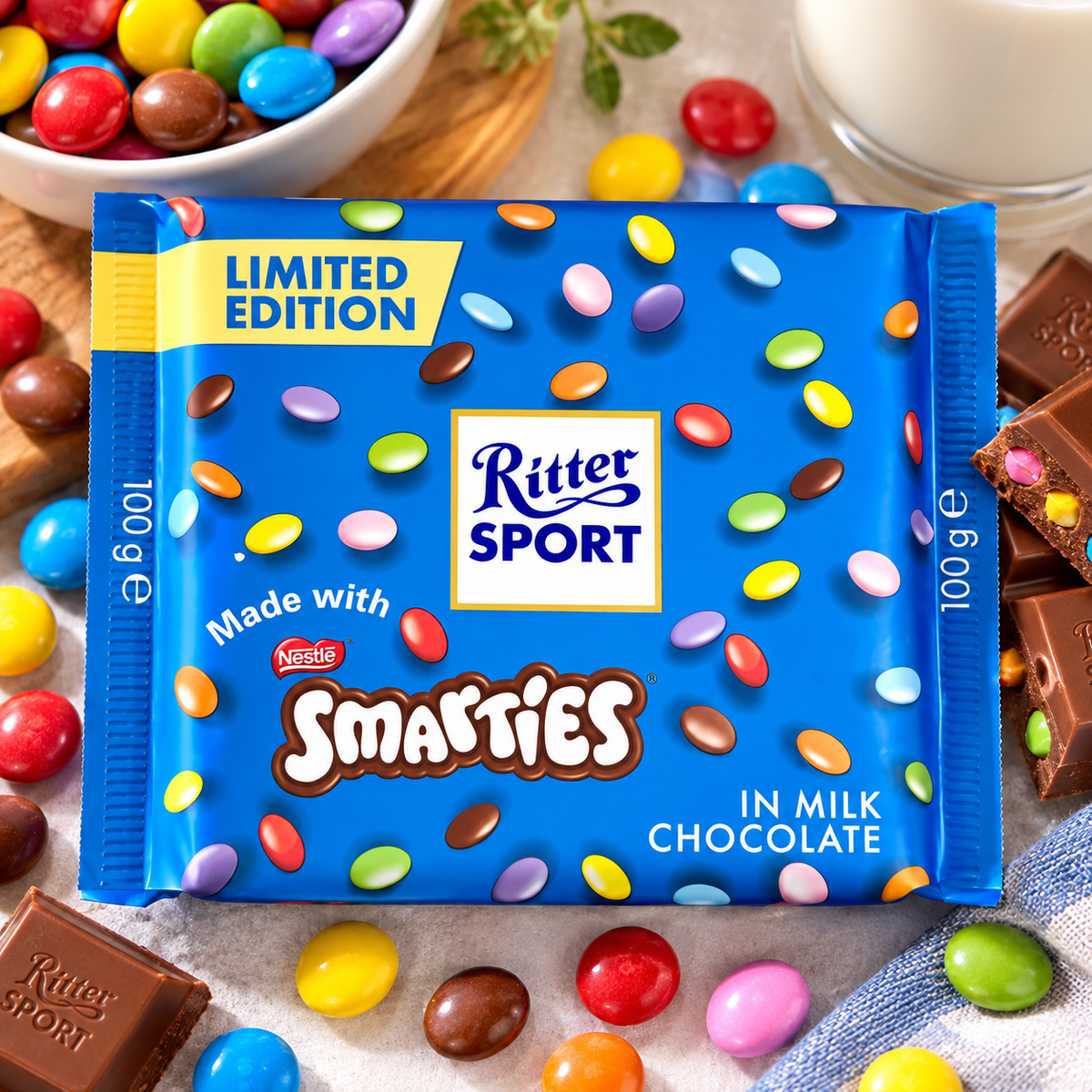 🍫 Ritter Sport Smarties – Édition Limitée 🌈# Nouveauté
