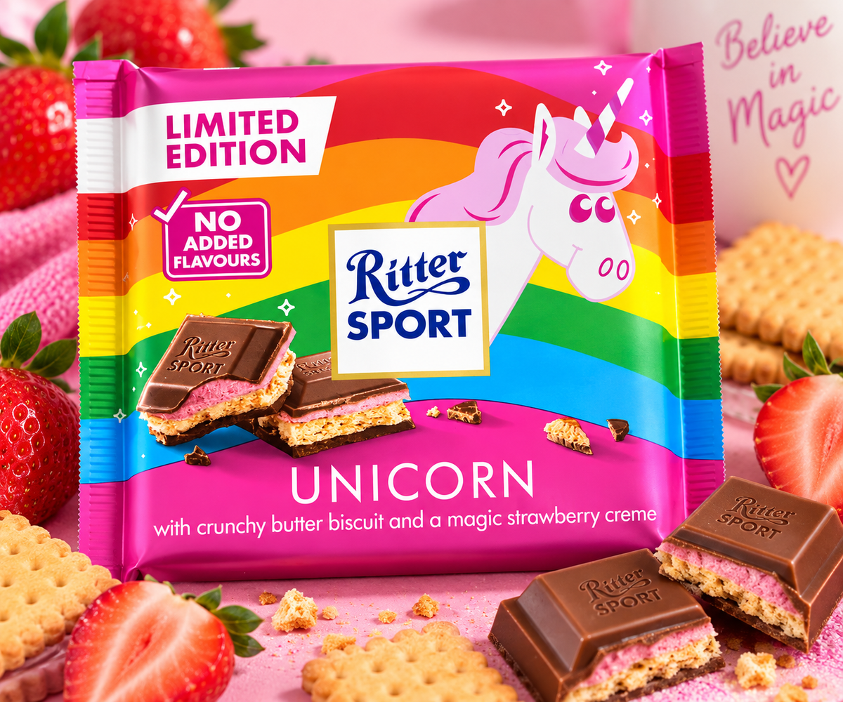 🍓 Ritter Sport Unicorn – Édition Limitée 🦄🌈#Nouveautés