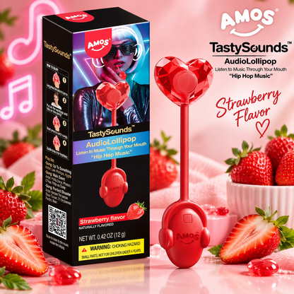 🎶 Amos TastySounds – Sucette musicale goût fraise 🎶🍓