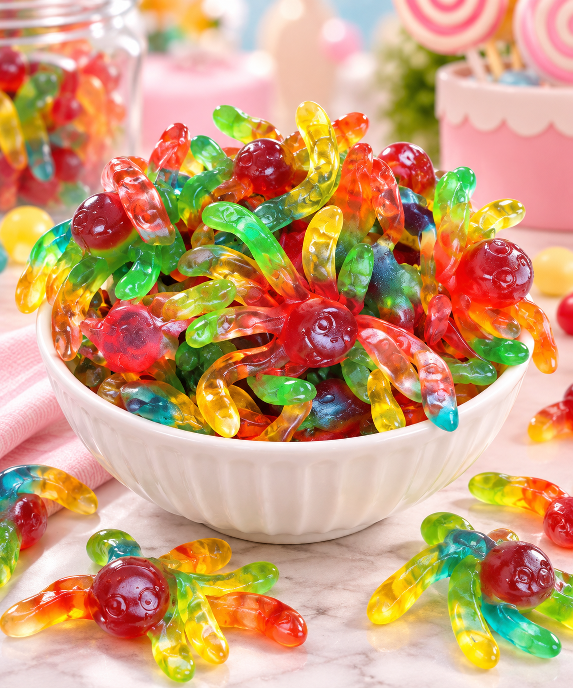Poulpe Lisse multicolore 100g