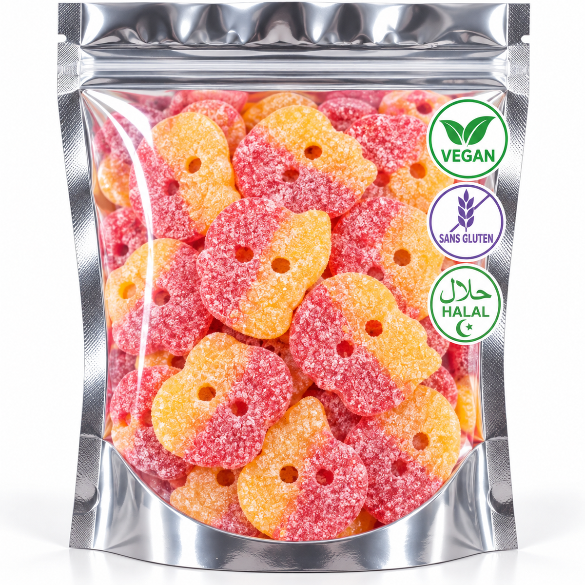 Bubs Crâne Acidulé Framboise /Citron (100G)