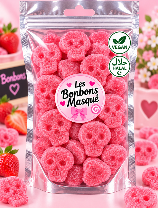 Crâne Fraise Bonbon Suédois(100g)