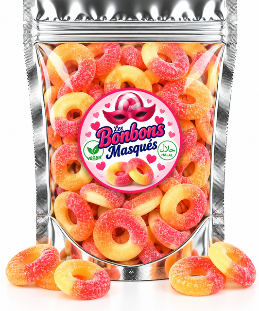 Anneaux Sucré Pêche (100g)