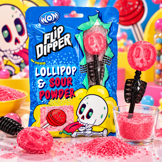 🍭 Flip Dipper – Lollipop & Sour Powder 💀🍓Sucette #Nouveauté