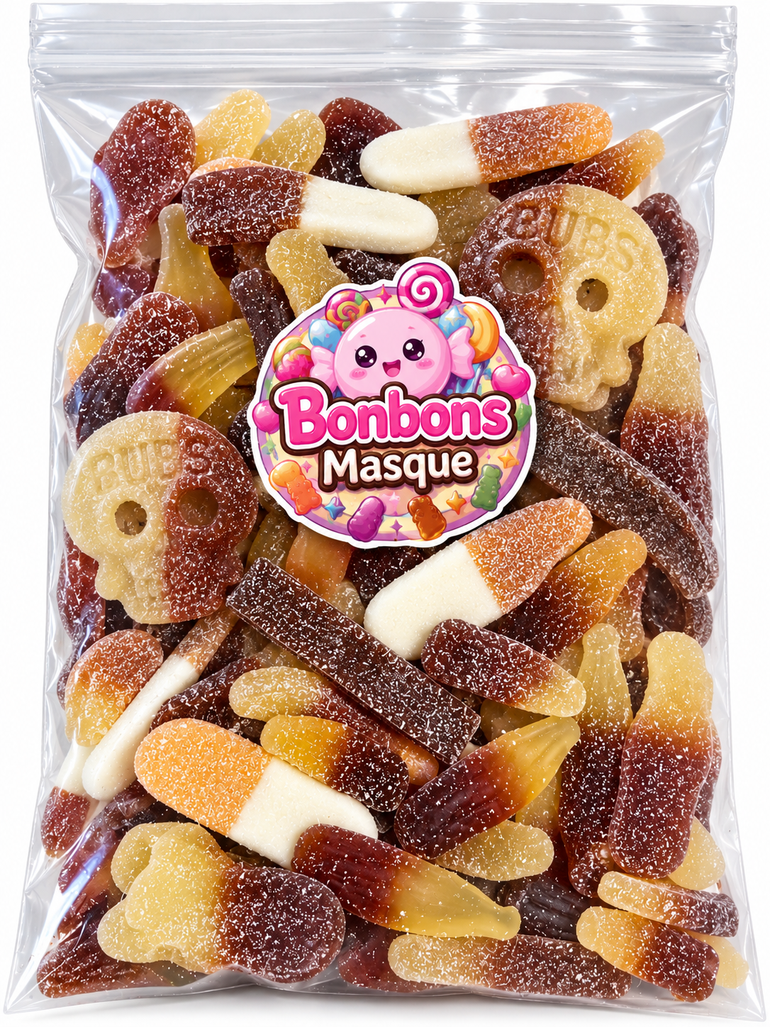 Mélange de Bonbons lisses et Acidulés Parfum Cola (500g)# Nouveauté