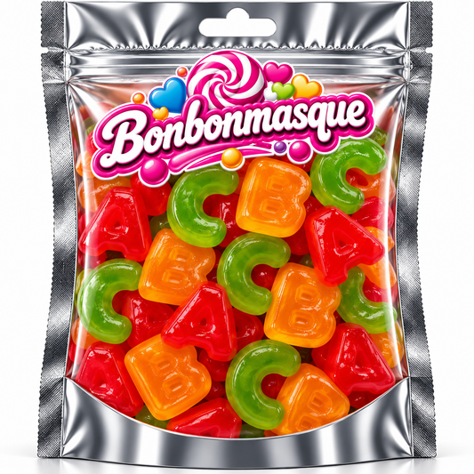 Lettre Alphabet  Bonbon Lisse (100G)