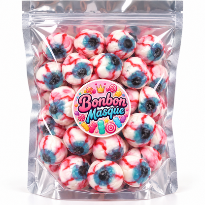 Yeux et globes oculaires d’Halloween  – Bonbons Lisses (100g)