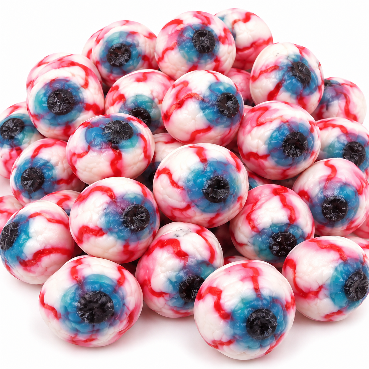 Yeux et globes oculaires d’Halloween  – Bonbons Lisses (100g)