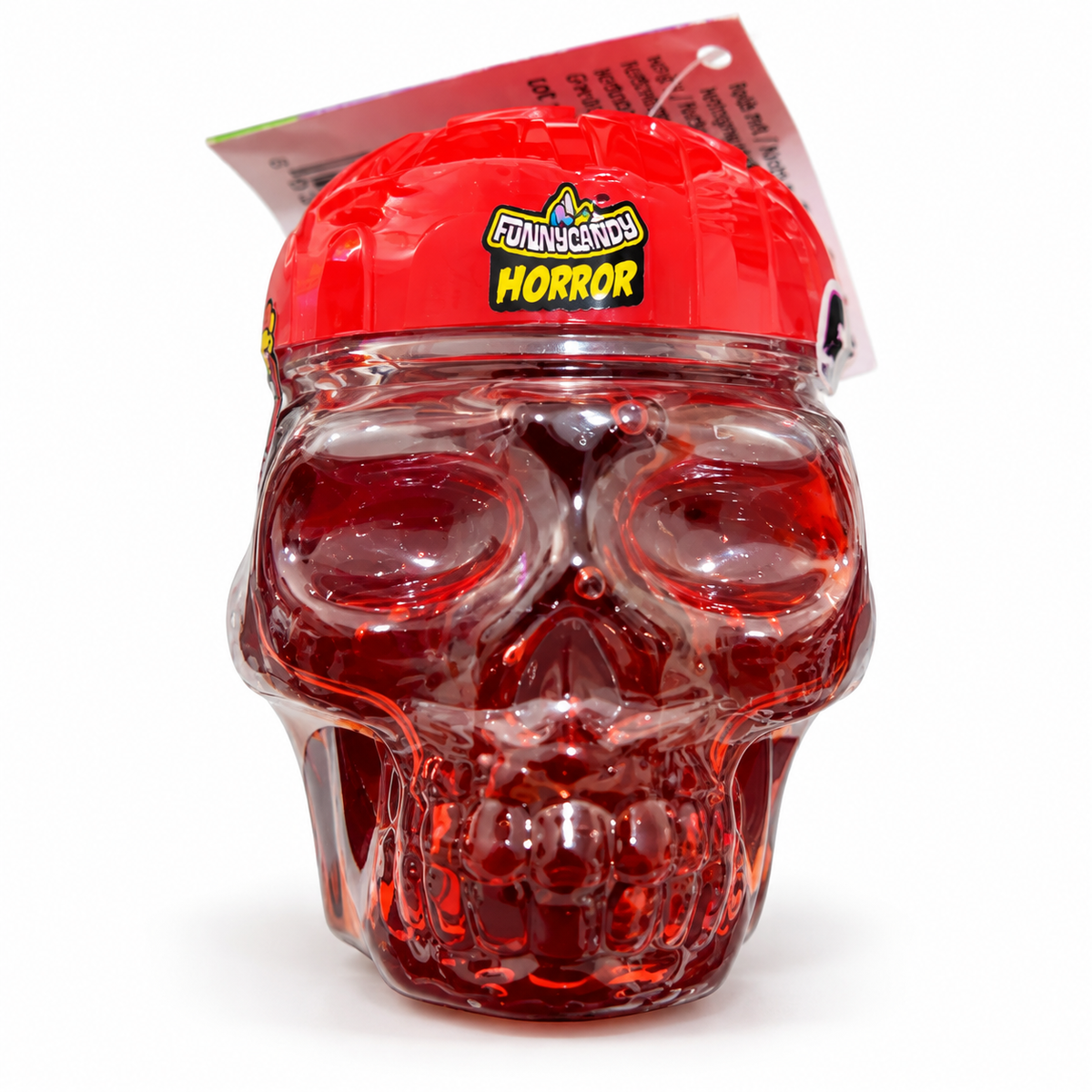 Crâne Halloween  & Cuillère en Dextrose Funny Candy Horror – Bonbon Gélifié Rouge en Pot Tête de Mort Original 🎃💀&