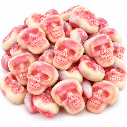 Crânes Fraises & Blancs Halloween 🎃 Lisse Fourrés (100g)#Nouveauté