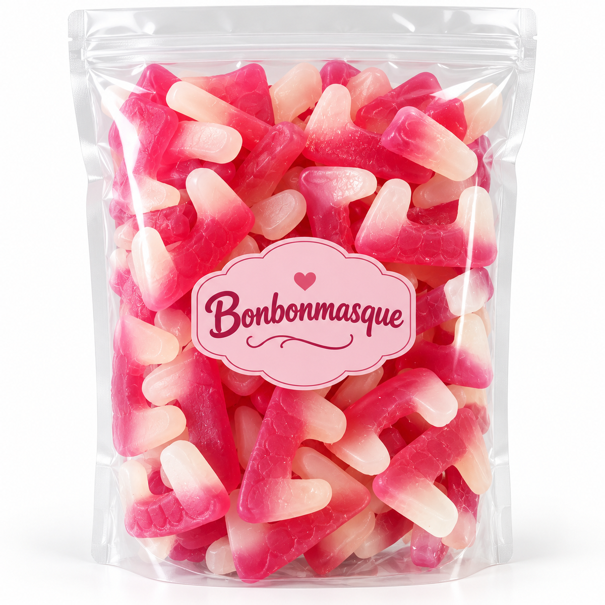 Dents de Dracula Lisses Goût Fraise Vegan (100G)