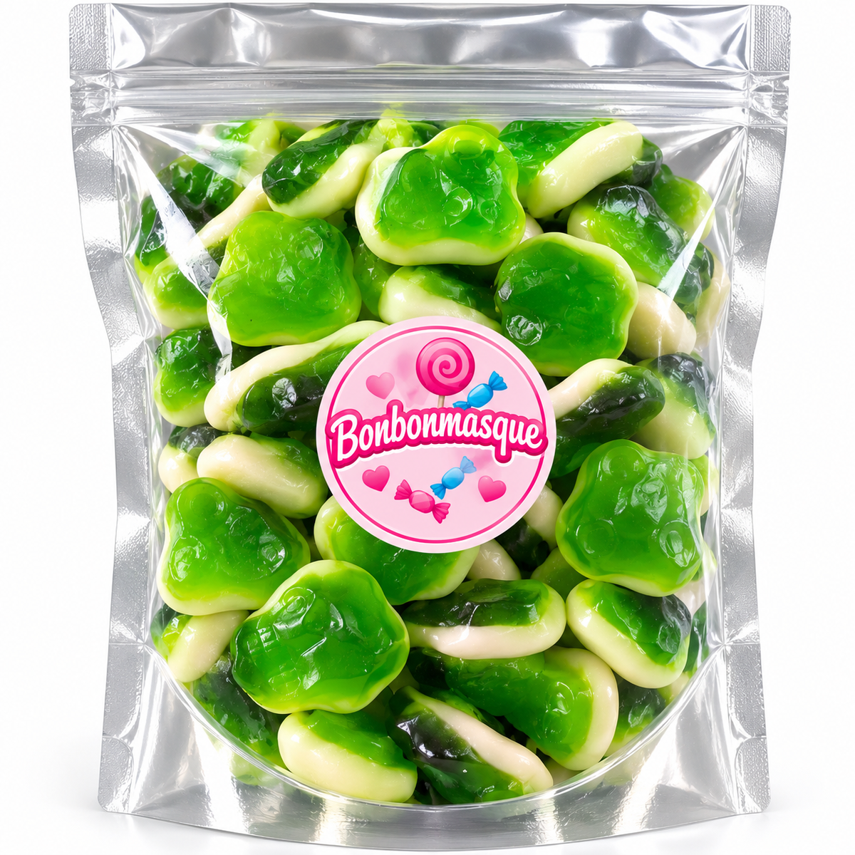 Bonbons Mystères Lisses Acidulés – Pomme – (100g)