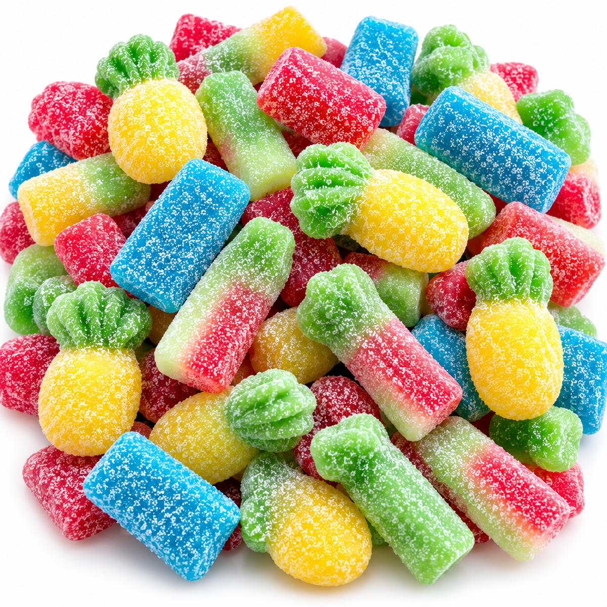 🍍🍓 Mélange de bonbons acidulés – Tranche framboise, pastèque, ananas et fraise 🍉