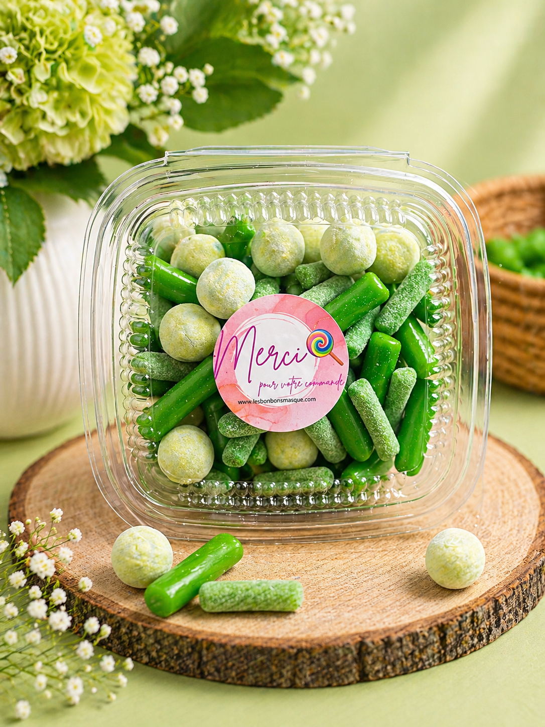 Box Vert Pomme Extrême –  Hitschies & Caraneige   (300g)